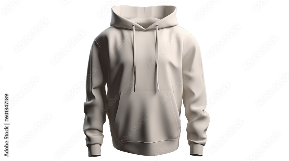 Hoodie isolated on transparent background. Generative AI