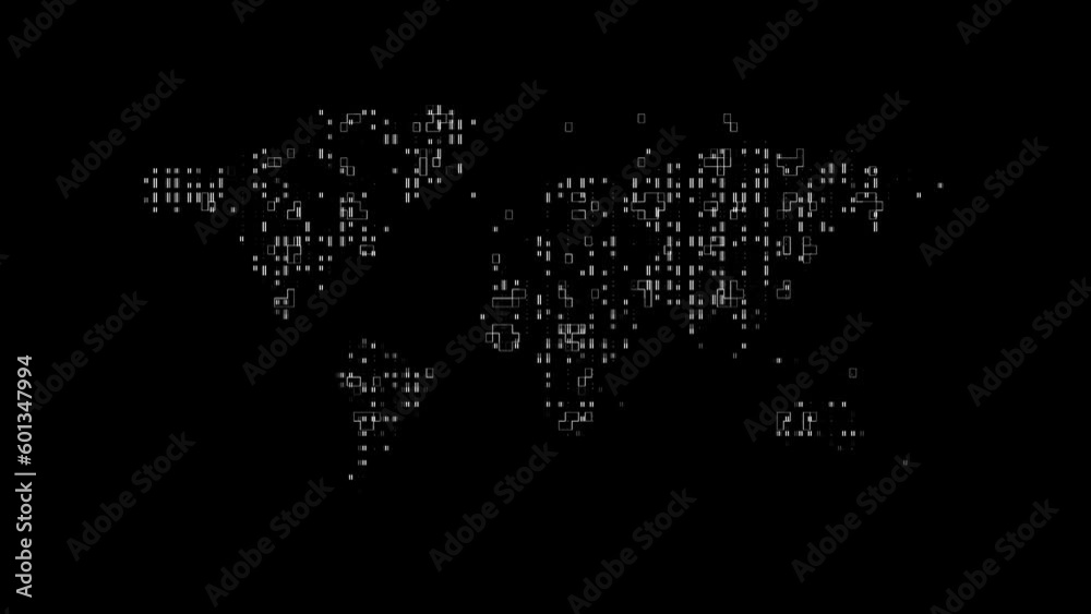 A stylized rendering of the World map conveying the modern digital age and its emphasis on global connectivity among people A stylized rendering of the World map conveying the modern digital age and its emphasis on global connectivity among people