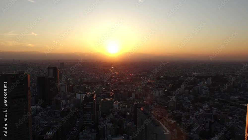 TOKYO, JAPAN : Aerial high angle sunset view of CITYSCAPE of TOKYO. Buildings and street around Shibuya station. Japanese urban city life, metropolis and travel concept. Time lapse shot, dusk to night TOKYO, JAPAN : Aerial high angle sunset view of CITYSCAPE of TOKYO. Buildings and street around Shibuya station. Japanese urban city life, metropolis and travel concept. Time lapse shot, dusk to night
