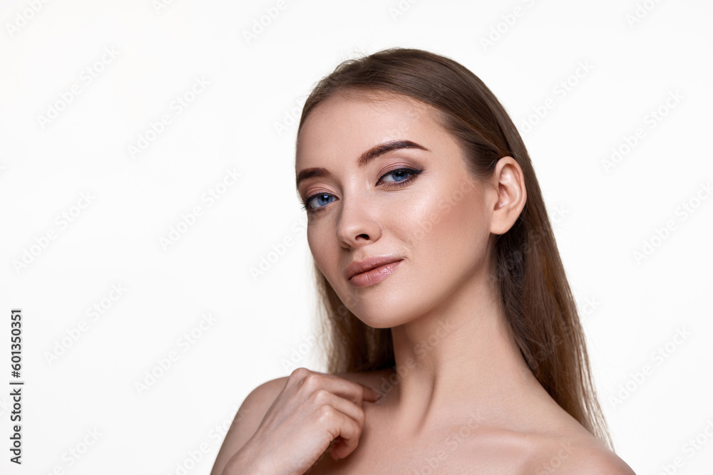 woman touching her shoulder and enjoying perfect soft clean skin woman touching her shoulder and enjoying perfect soft clean skin