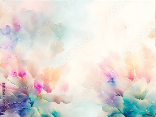 Get Lost in an Ethereal Watercolor Landscape with a Rough Texture. Generative AI.