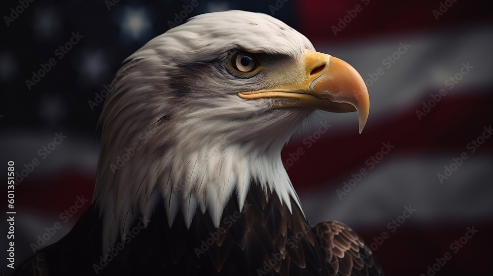 Naklejka premium american bald eagle