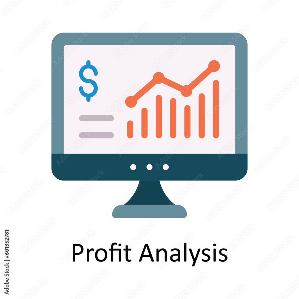 Profit Analysis vector Flat Icon Design illustration. Finance Symbol on White background EPS 10 File Profit Analysis vector Flat Icon Design illustration. Finance Symbol on White background EPS 10 File