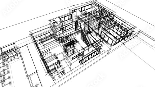 sketch of building