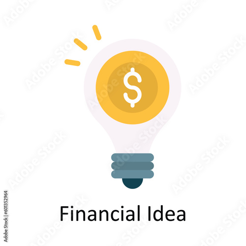 Financial Idea vector Flat Icon Design illustration. Finance Symbol on White background EPS 10 File