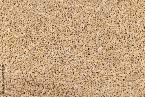 фотографія Cheap tasteless barley porridge close-up
