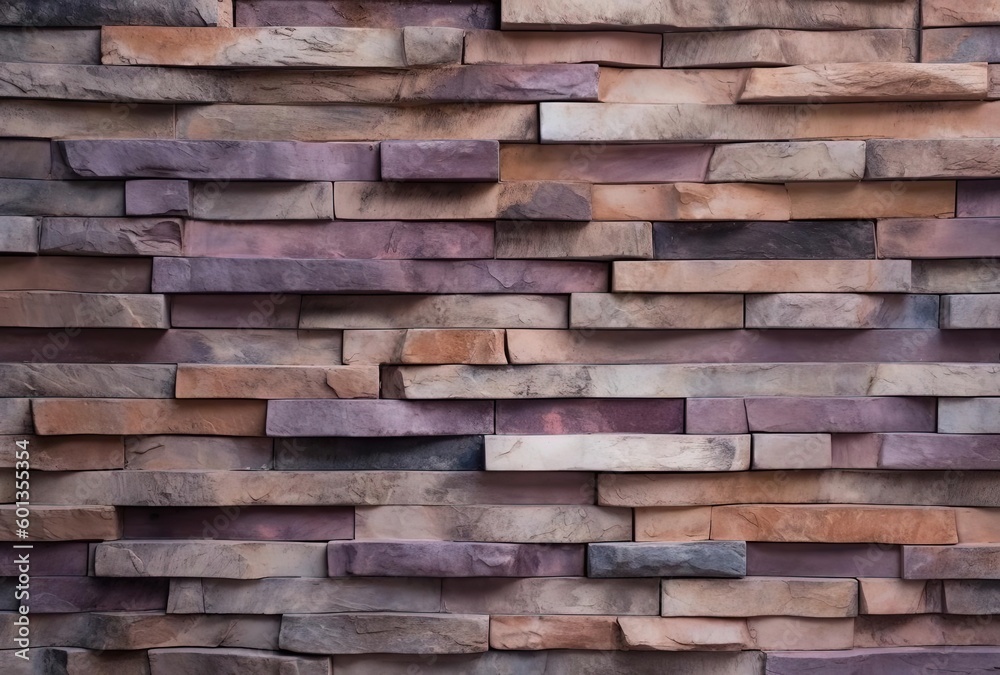 close up of a brick wall with dark brown color, generative ai close up of a brick wall with dark brown color, generative ai