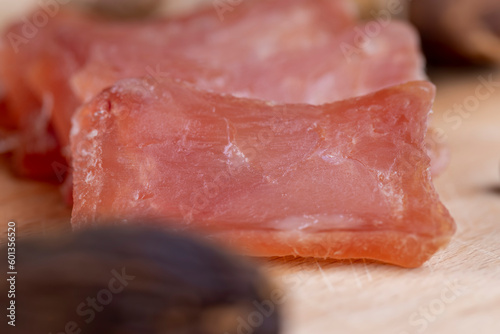 cured sausage made from high-quality chicken broiler fillet