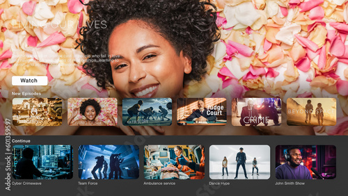 Fotografie Interface of Streaming Service Website