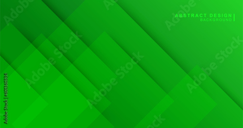 長方形の重なりで組み合わせた緑色の抽象的な背景素材