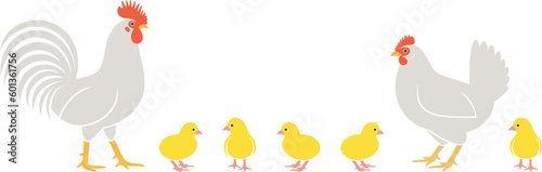 Chicken logo. Isolated  chicken on white background