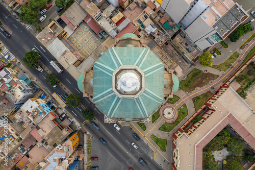 Aerial view of the Immaculate Heart of Mary Church, located in the district of Magdalena. Lima © Erik González