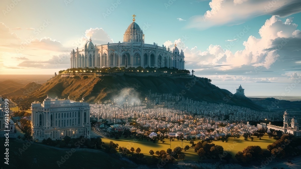 Biblical city with characteristics of the Bible. Generative AI Stock ...