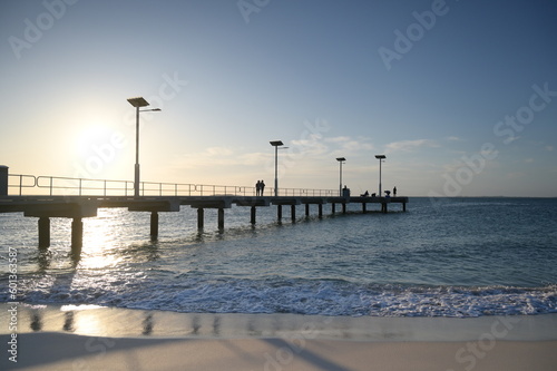 A pier and transparent ocean