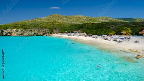 Grote Knip Beach Curacao Island  Tropical beach on the Caribbean island of Curacao Caribbean 