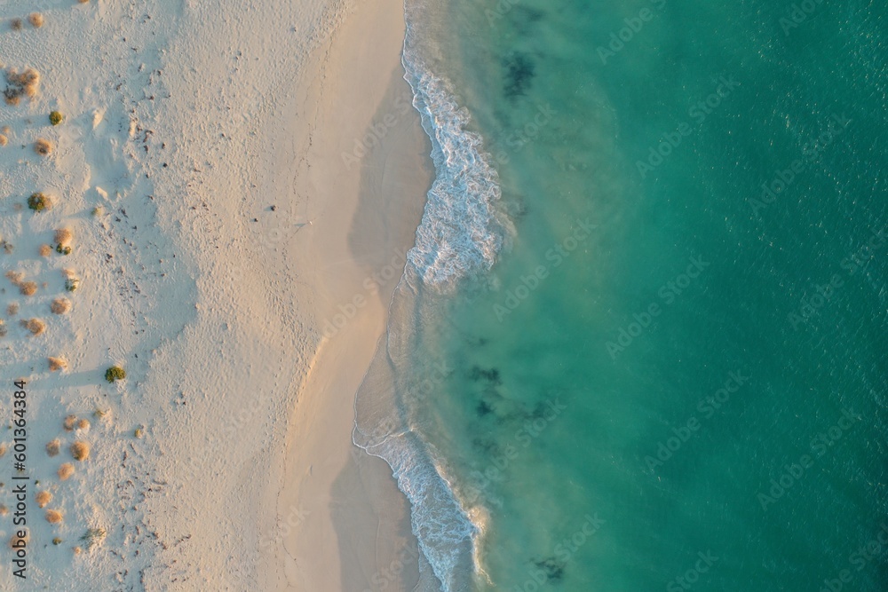 A sky view of the beach