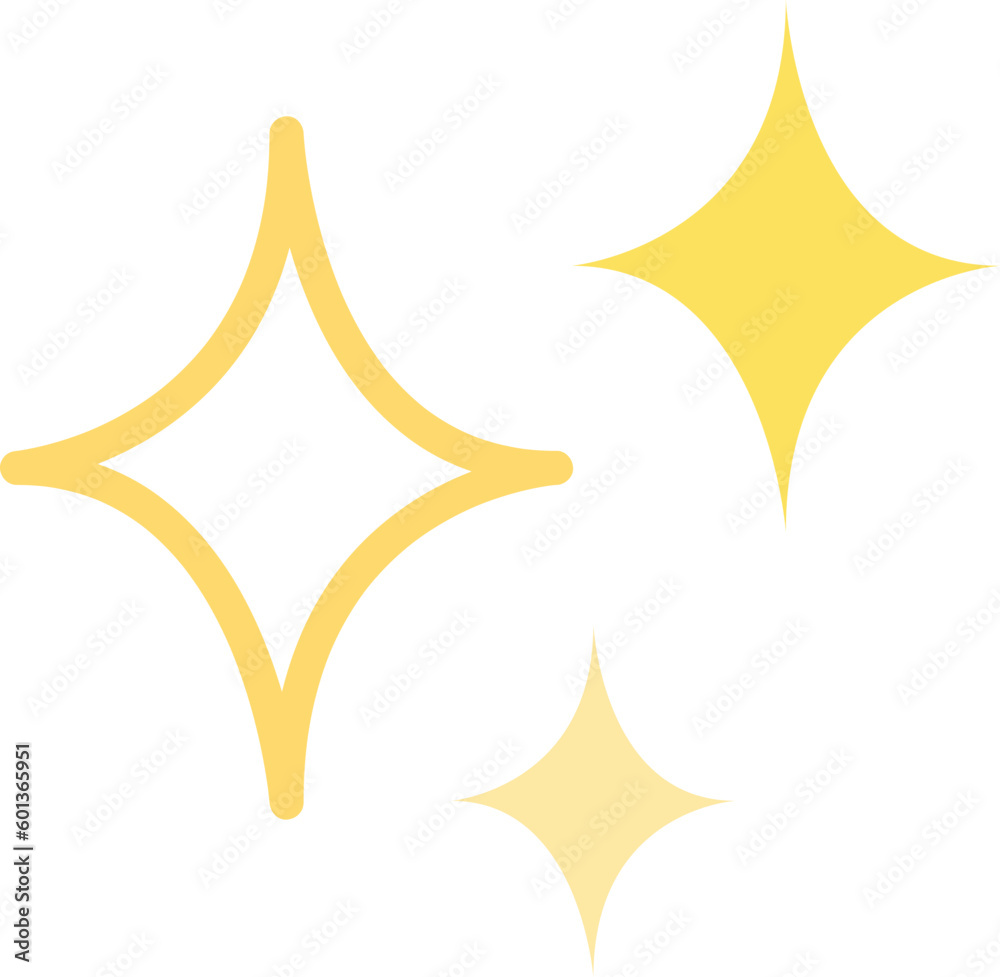 Modern shiny 3 pieces of light sparkles element Modern shiny 3 pieces of light sparkles element
