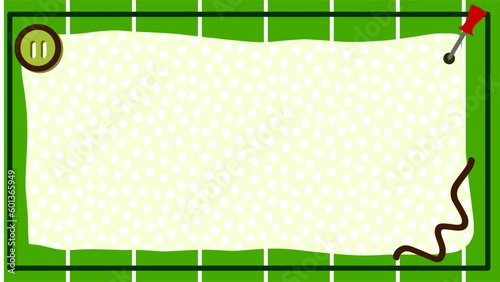 Presentation green background for school with cute design