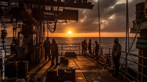 The oil rig workers are the unsung heroes of the oil industry. Captured in an award-winning photograph, these hardworking men and women toil away day and night to keep the rig running smoothly. With t