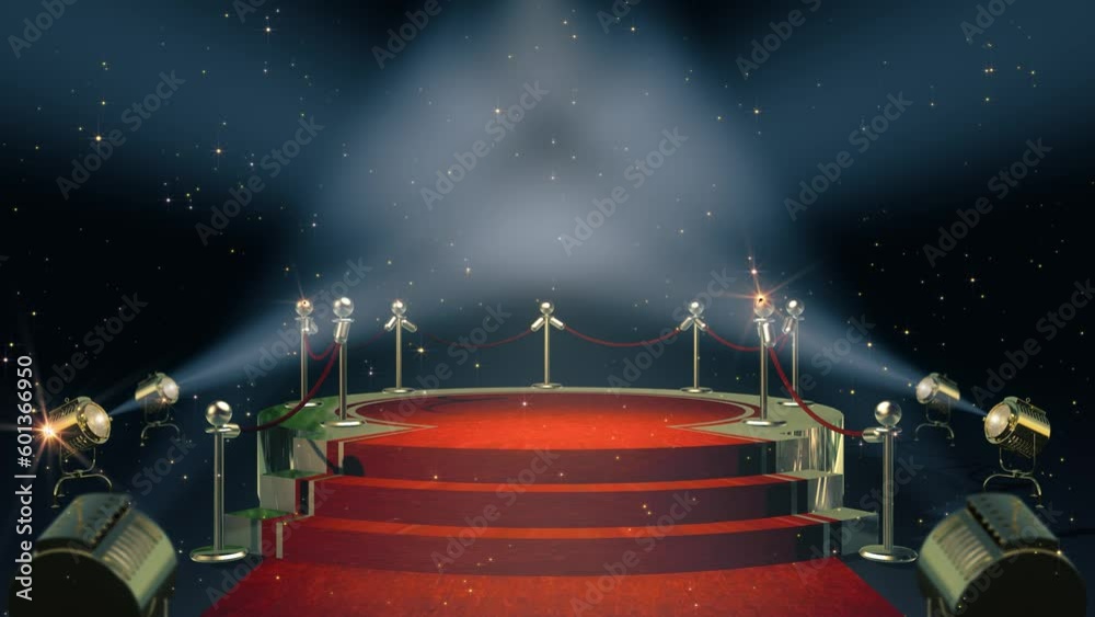 Awards Golden Stage 3d animation.