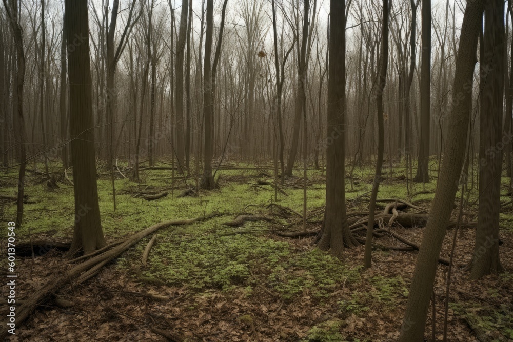 Serene Capture of the Woods - Generative AI Illustration Serene Capture of the Woods - Generative AI Illustration
