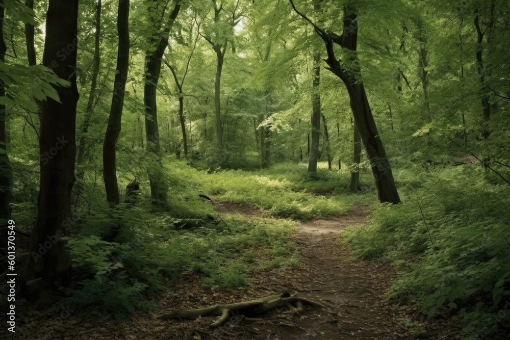 Obraz premium Serene Capture of the Woods - Generative AI Illustration