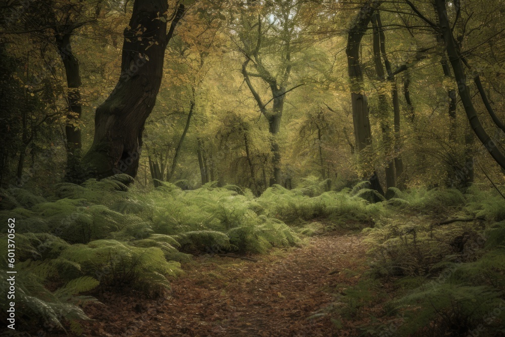Obraz premium Serene Capture of the Woods - Generative AI Illustration
