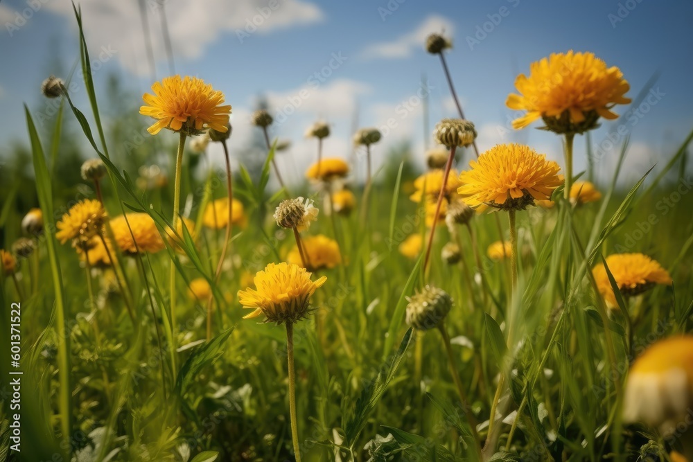 Fototapeta premium Fresh and Bright Summer Vibes - Generative AI Illustration