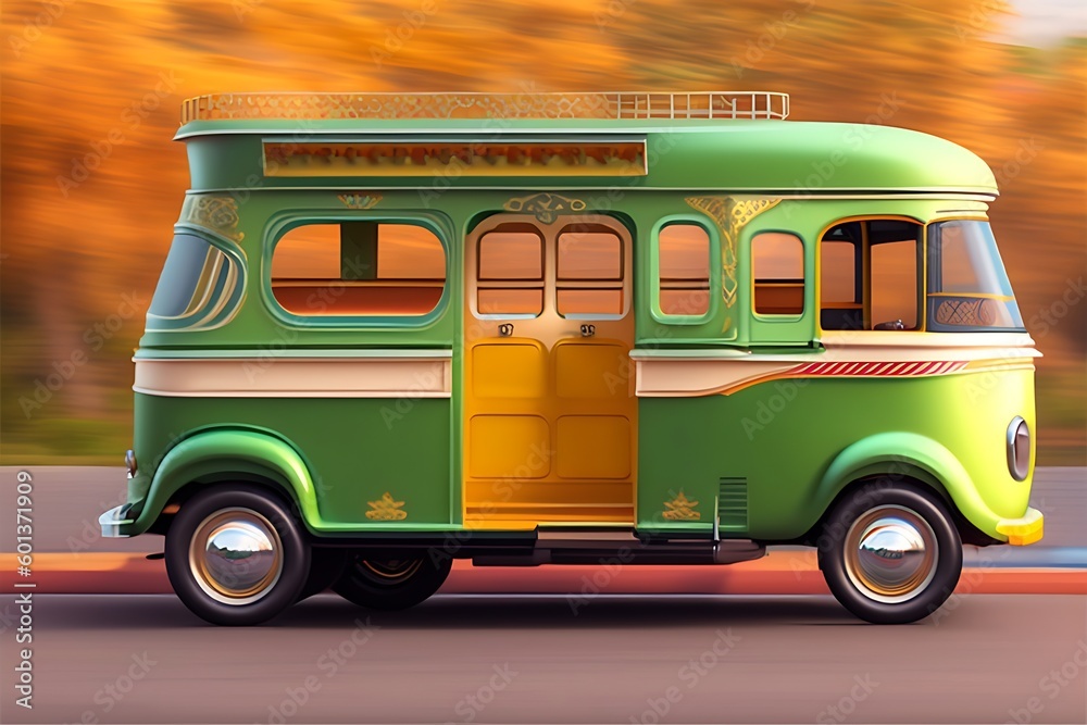 Draw a motorized rickshaw in Vietnam, in PNG format. AI Generative ...