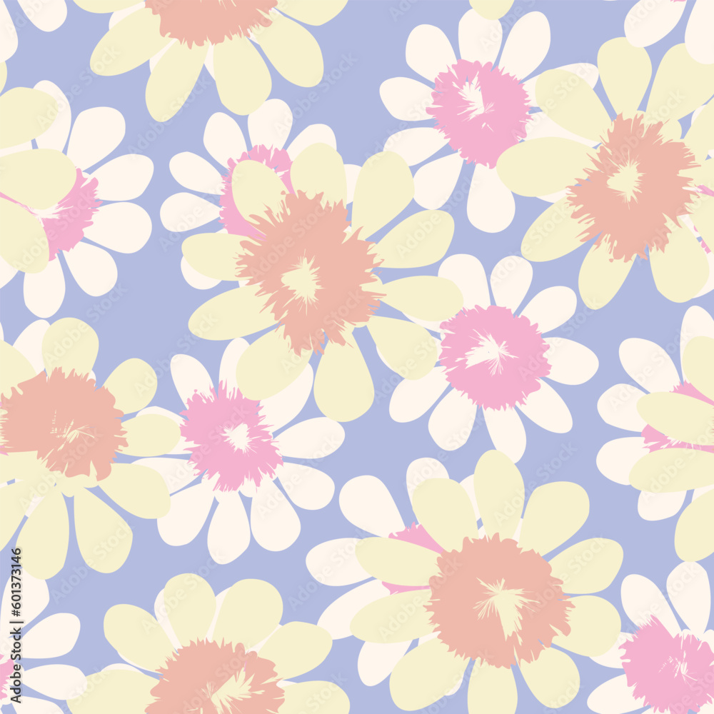 Pastels Ditsy Floral Seamless Pattern Design