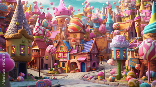 Colourful Lollipop Town