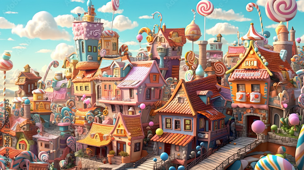 Colourful Lollipop Town