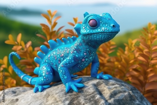 Adorable Cartoon Animal in the Jungle - 3D Style generative ai Illustration
