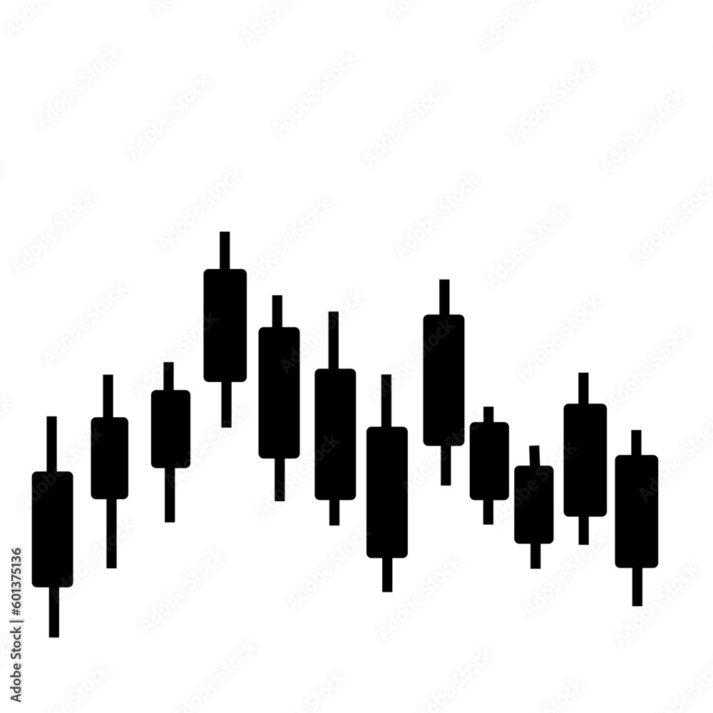 Forex Market Candles Chart Silhouette