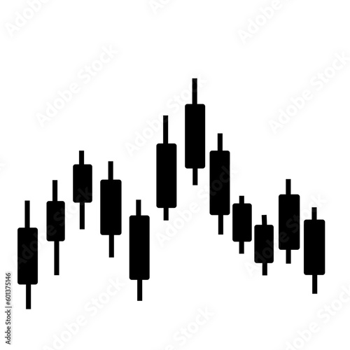 Forex Market Candles Chart Silhouette