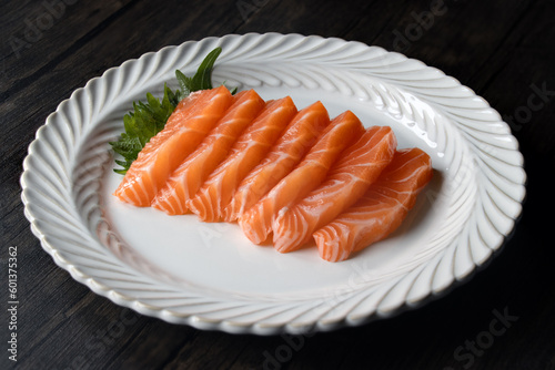 SALMON SASHIMI FISH, JAPANESE FOOD