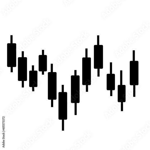 Forex Market Candles Chart Silhouette © Satria studio