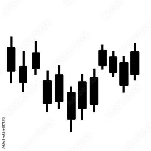 Forex Market Candles Chart Silhouette