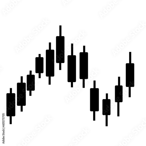 Forex Market Candles Chart Silhouette