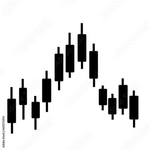 Forex Market Candles Chart Silhouette