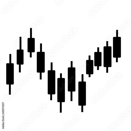Forex Market Candles Chart Silhouette