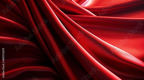 Red fabric with a sunburst effect, venetian blind style, background wallpaper.