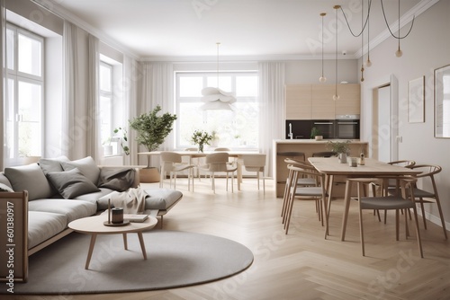 interior background armchair house space light green table floor sofa room home plant. Generative AI. © SHOTPRIME STUDIO