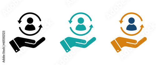 Customer care vector icons set