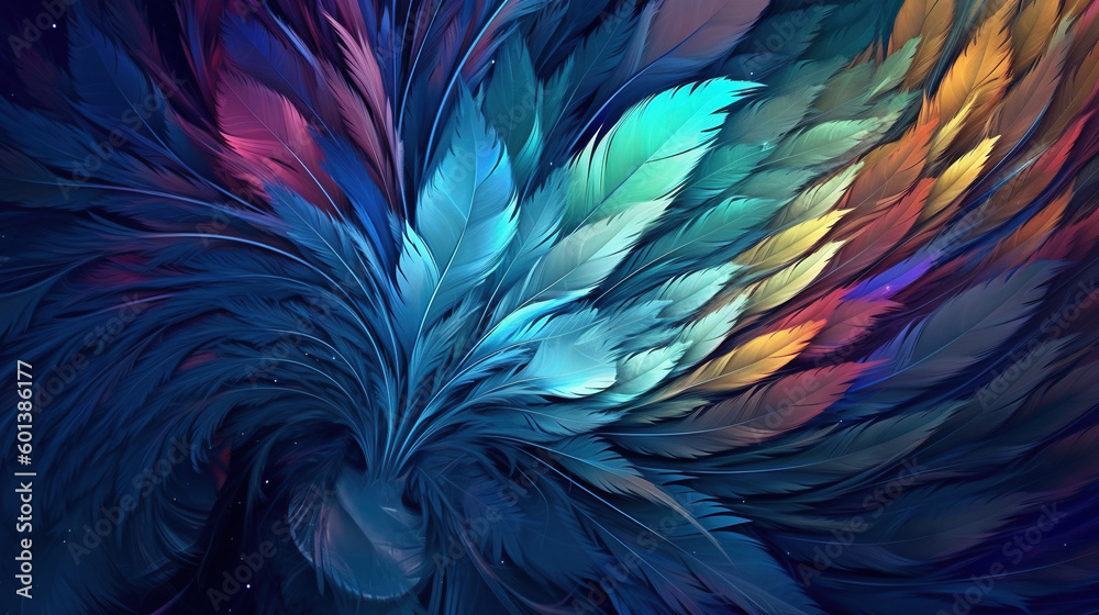 Abstract pattern artwork of feather Abstract pattern artwork of feather