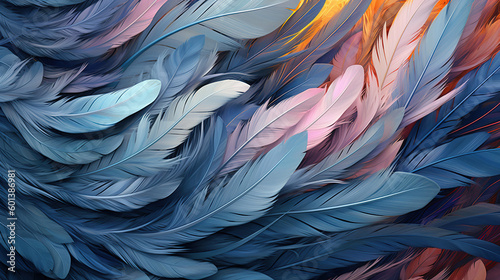 Abstract pattern artwork of feather © Absent Satu