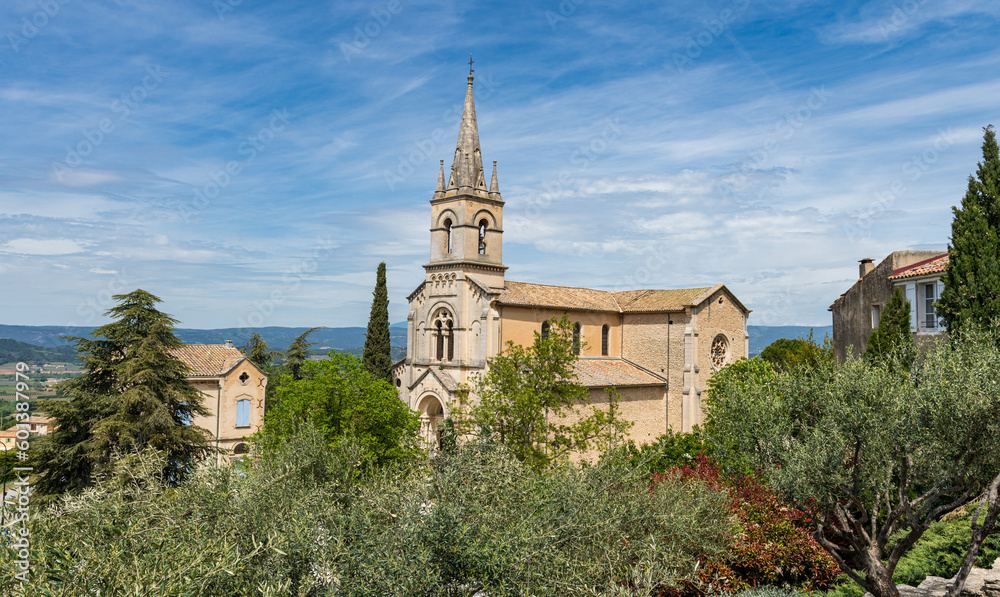 Beautiful church in Bonnieux village, Provence, France