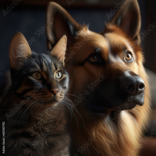 Katze und Hund 