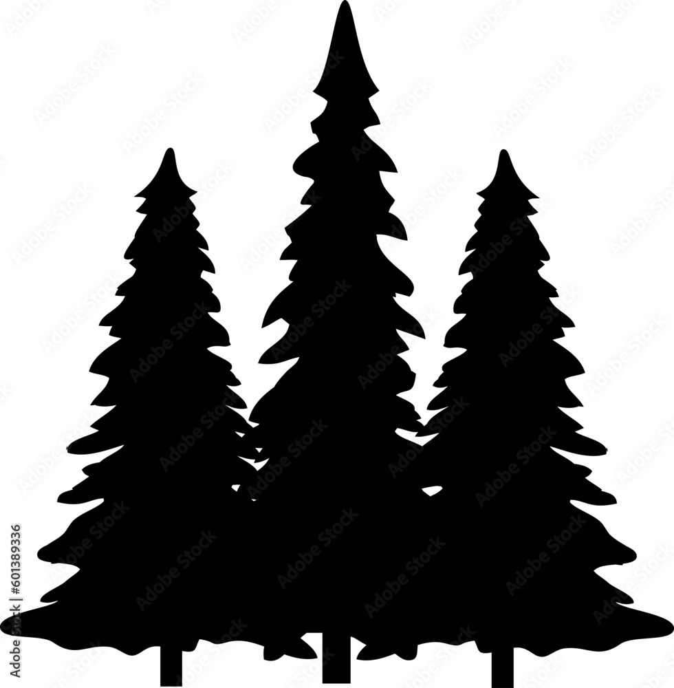 Obraz premium Pine Tree Illustration
