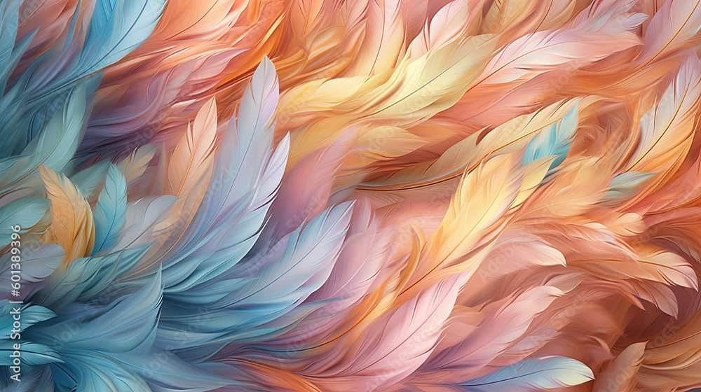 Abstract pattern artwork of feather